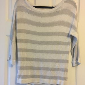 WHBM striped sweater with keyhole back
